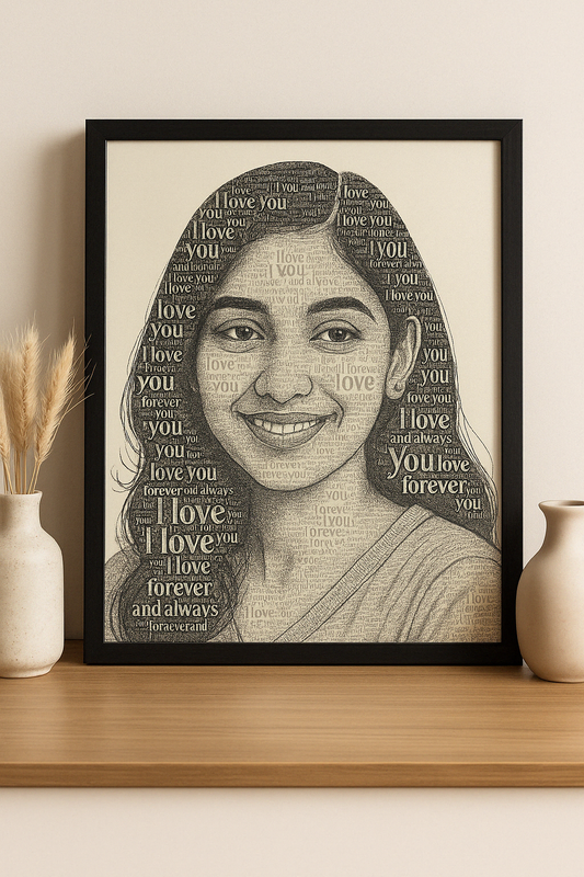 Lyric Portrait Frame – Your Song, Your Face, Your Story